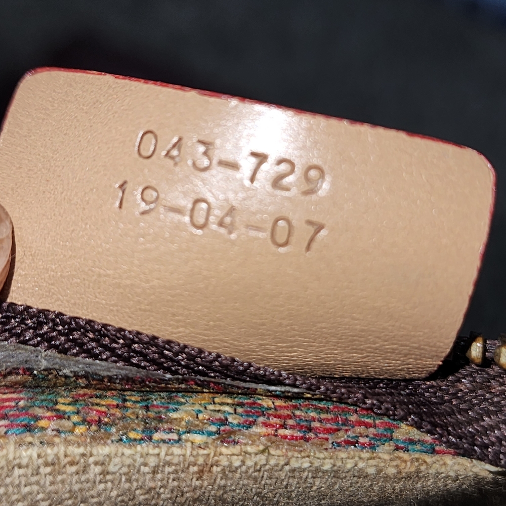Etro Paisley print Papillon bag in brown PVC-coated canvas with leather trim - Picture 6 of 10